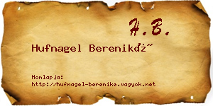 Hufnagel Bereniké névjegykártya